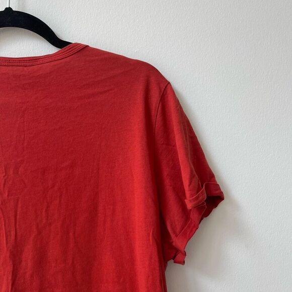 Vero Moda Women's T-Shirt Folded Short Sleeve Scoop Neck Red  Girl Club Graphic - Picture 4 of 5